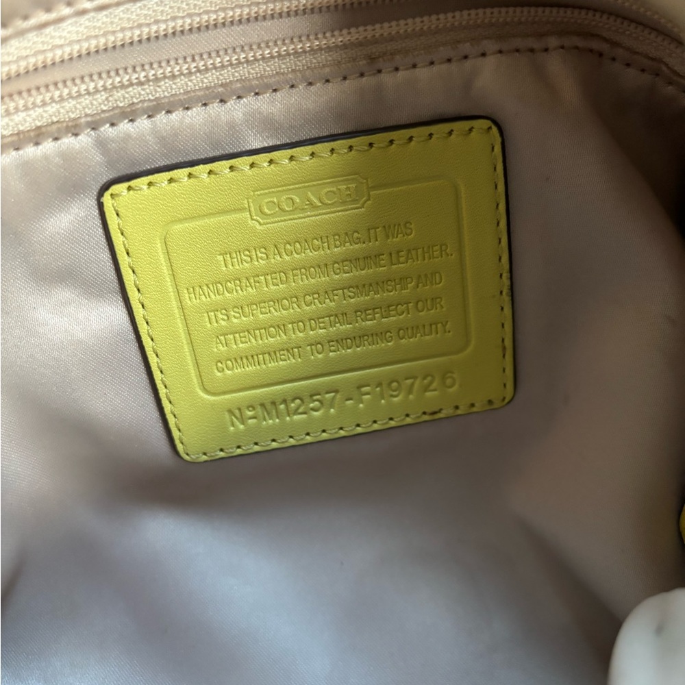 Coach Lemon Leather Shoulder Bag - Picture 3 of 3